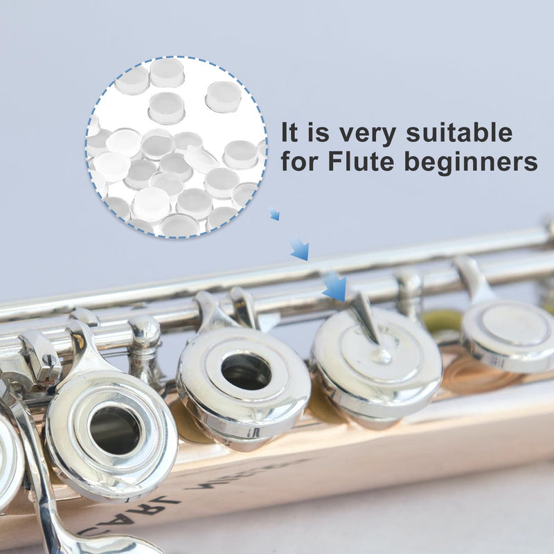 26 Pieces Silicone Flute Plug, Flute Key Cover, 8 mm Flute Hole Plug Soft Flute Key Cover for Most Brand Flute 26