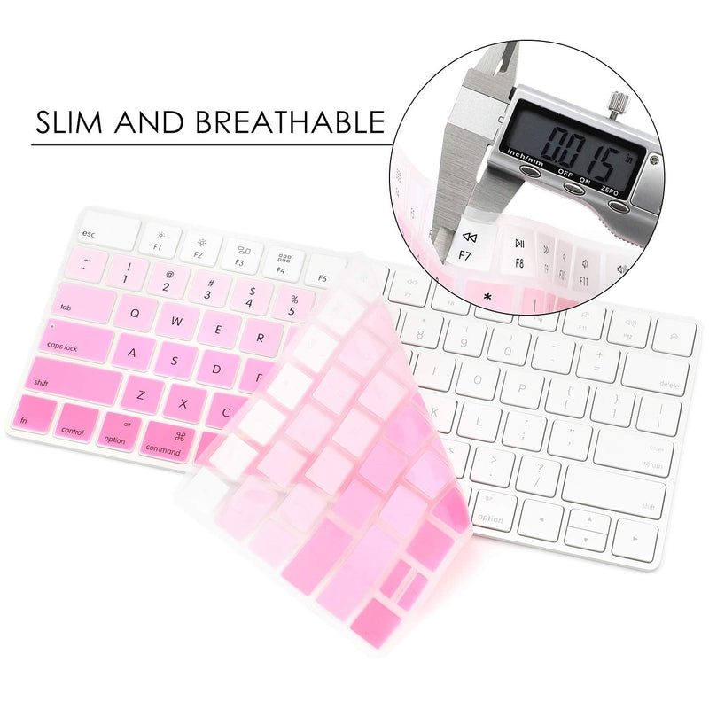 Allinside Ombre Pink Cover for Apple Magic Keyboard (MLA22LL/A) with US Layout Magic Keyboard (MLA22LL/A A1644) 06 Ombre Pink