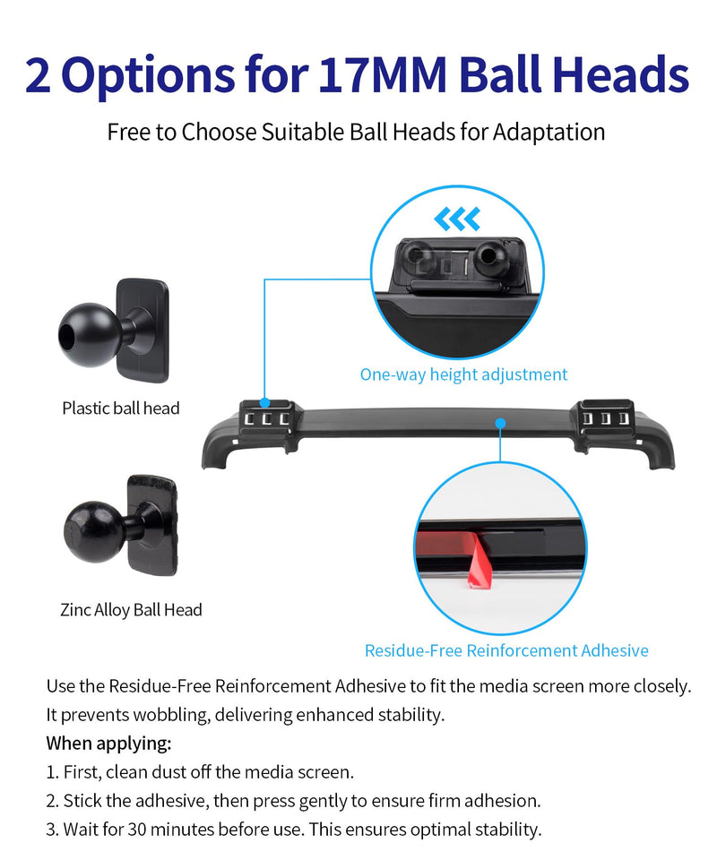 Auto Clamp Car Phone Holder for Ford Ranger 2024-2026, 12" Screen Mount | Universal Mechanical Clip Cell Phone Mount Accessories Fit iPhone Android,Automobile Cradle GPS Dashboard Navigation Bracket