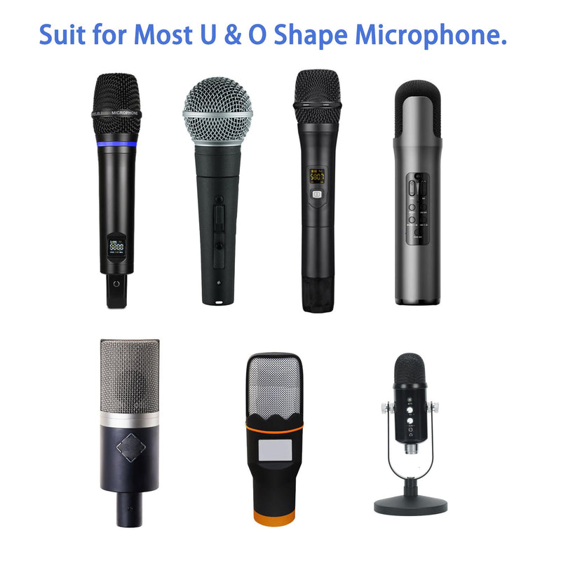 Microphone Cover Pop Filter 800 PCS, Disposable Mic Cover with Individual Packing, Microphone Protector Suit for Most Handheld Microphones, Non-woven, Black 800 PCS-Black