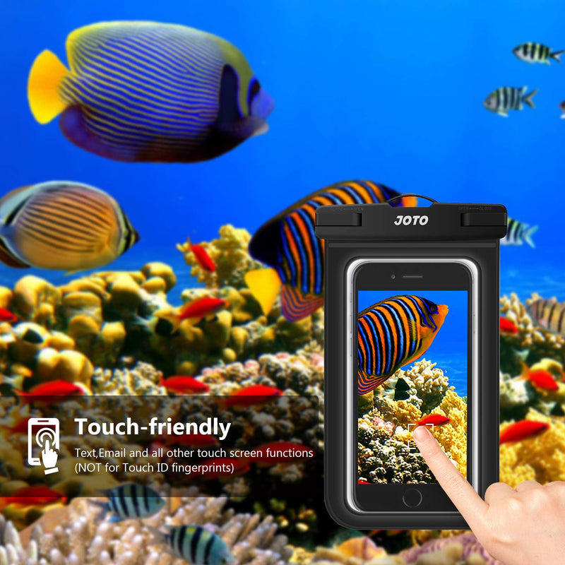 [AUSTRALIA] - JOTO Waterproof Phone Pouch IPX8 Universal Waterproof Case Dry Bag Phone Protector for iPhone 15 14 13 12 11 Pro Max Plus XS XR X 8 Galaxy S23 S22 S21 S20 Pixel Up to 7" -4 Pack, Black 