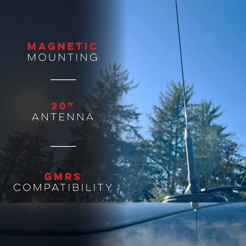[AUSTRALIA] - Authentic Genuine Nagoya UT-72G Super Loading Coil 19-Inch Magnetic Mount (Heavy Duty) GMRS (462MHz) Antenna PL-259, Includes Additional SMA Male & Female Adaptors for GMRS Handheld Radios 