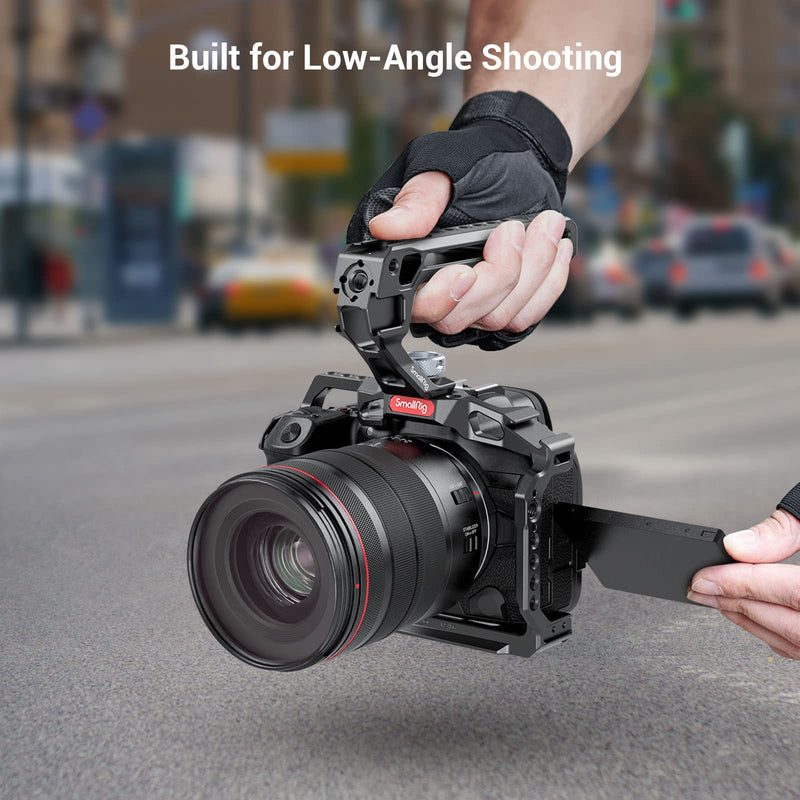 [AUSTRALIA] - SmallRig Top Handle with 3/8"-16 Locating Pins for ARRI Grip for Camera Cage, Universal Video Rig with 5 Cold Shoe Adapters to Mount DSLR Camera with Microphone/LED Light/Monitor - 3765 