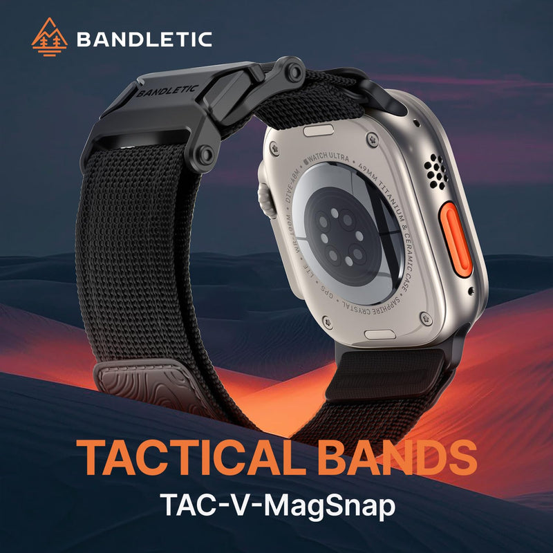 Bandletic Magnetic Band and Nylon Mag Strap Compatible with Apple Watch