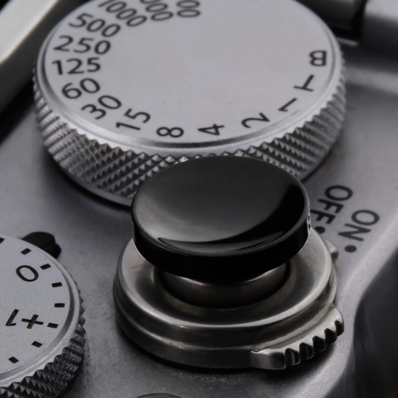 [AUSTRALIA] - Soft Shutter Release Button (2 Pack/Black) High-end Concave Camera Shutter Button Black 