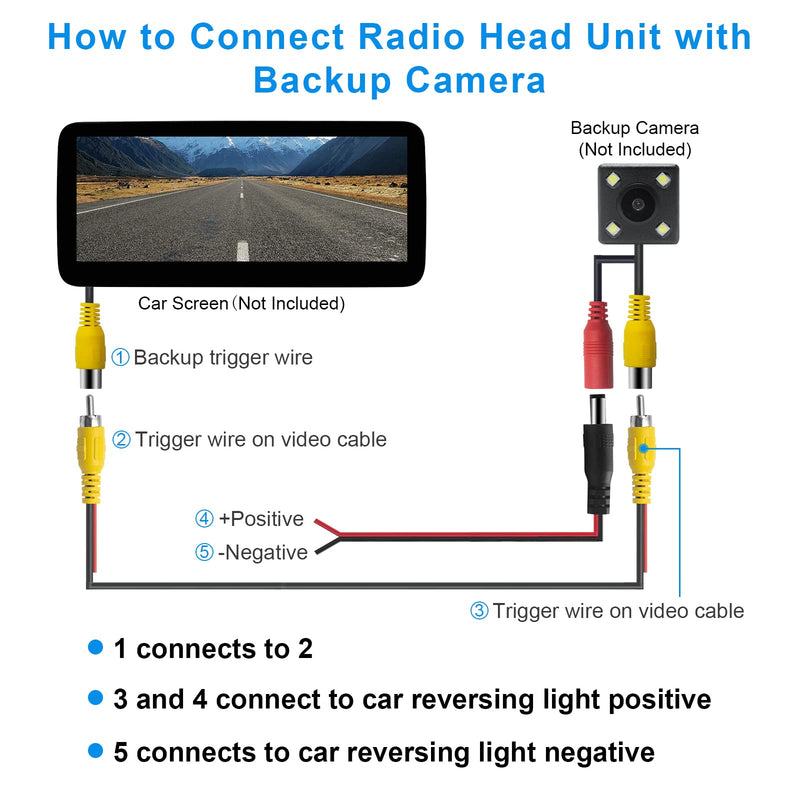 [AUSTRALIA] - LBW Premium Backup Camera RCA Video Cable, Car Reverse Rear View Parking Camera Video Cable with Detection Wire (33FT/10 Meters), RCA Video Cable for Monitor and Backup Rear View Camera Connection 