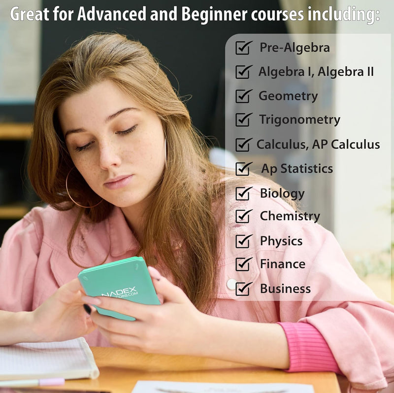 Scientific Calculator with Graph Functions for College and High School Students, Engineering, Advanced Mathematics, Calculus, Algebra, Geometery, Trigonometry, Statistics, Physics, Chemistry - Green Mint
