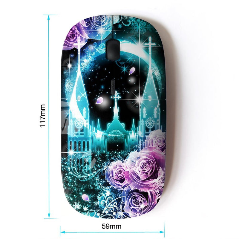 KOOLmouse [ Optical 2.4G Wireless Mouse ] [ Teal Palace Roses Night Stars ]