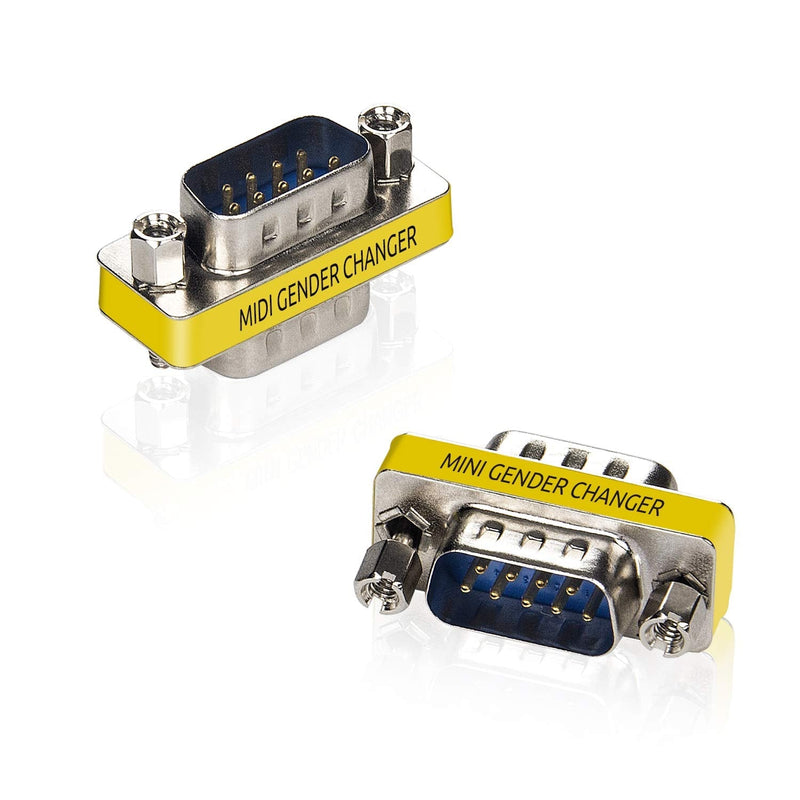 DriverGenius RD232M2M DB9 Serial RS232 COM Gender Changer for USB to RS232 Serial Cable Adapter (Male/Male) M/M