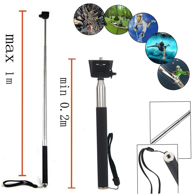 Action Camera Selfie Stick Floating Hand Grip Compatible with AKASO EK7000 Brave 7 LE Brave 4 V50X, Gopro Hero 13 12 11 10 9, DJI Osmo Action 5 pro, Apexcam, Dragon Touch, Sjcam Action Camera