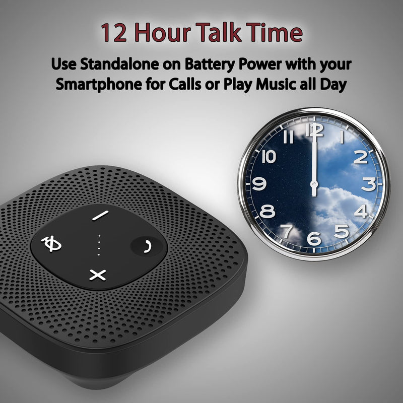 CA Essential Speakerphone SP-2000 - USB and Bluetooth Speakerphone, Clear Sound, 360 Degree Noise Cancelling Microphone with 3m Range, 66 Ft BT Wireless Range, by Cyber Acoustics 1 Pack