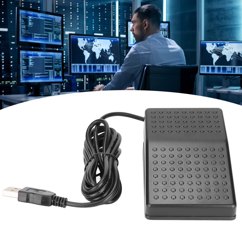 USB Foot Switch Pedal,USB Single Foot Pedal Switch Control,Customized Programmable Keyboard Mouse Game Action Single Foot Switch Pedal with USB A Interface