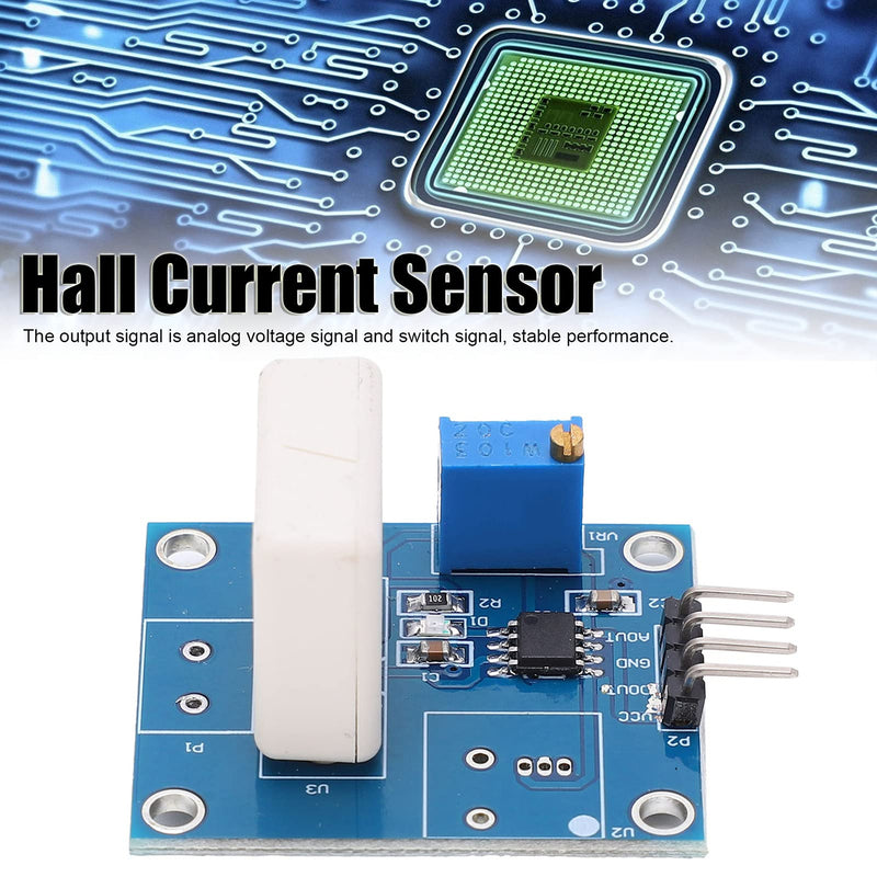 Hall Current Detection Sensor Module DC 5V 35A WCS1800 Short Circuit Overcurrent Protection Detector with Overcurrent LED Signal Display