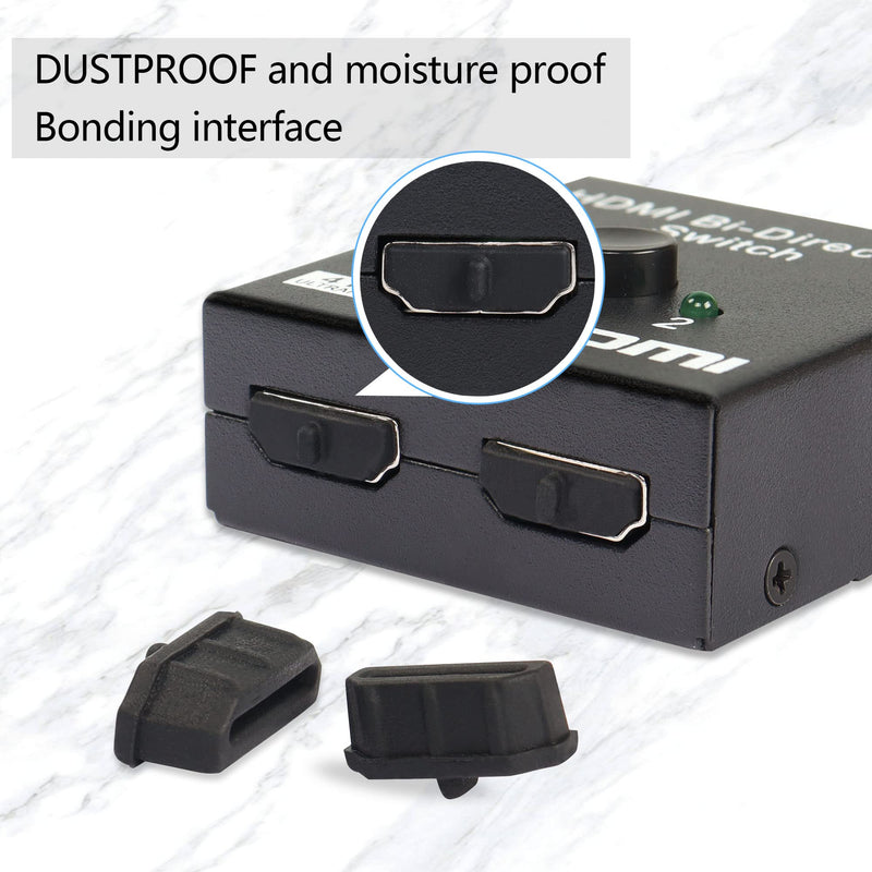 [AUSTRALIA] - GINTOOYUN 50pcs HDMI Anti Dust Cap Cover Plugs HDMI Female Dustproof Plug Soft Silicone Protector for TV,Computers,etc. 