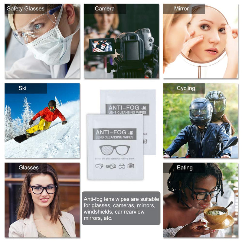 [AUSTRALIA] - Anti-Fog Lens Wipes Pre-Moistened Anti-Fog Wipes, 6inch X 5inch,for Eye Glasses (60 Pack) 6x5 Inch (Pack of 60) 