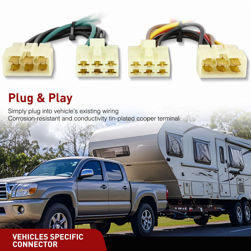Nilight 4 Pin Trailer Wiring Harness Kit 55379 | Compatible with 1989 1990 1991 1992 1993 1994 1995 Pickup 2000 2001 2002-2004 Tacoma Vehicle Standard 4 Way Hitch Harness Toyota Tacoma 1995-2004/Toyota Pickup 1989-1995