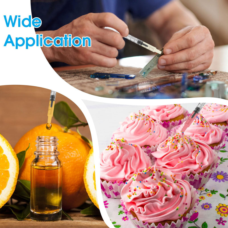 1 ml Syringe, Pack of 20 Reusable Colostrum Syringe, Dosing Syringe Without Needle with Caps, Food Syringe for Small Pet Feeding, Liquid Measure Syringes, Laboratory, Industry 1 ml, 20 pieces