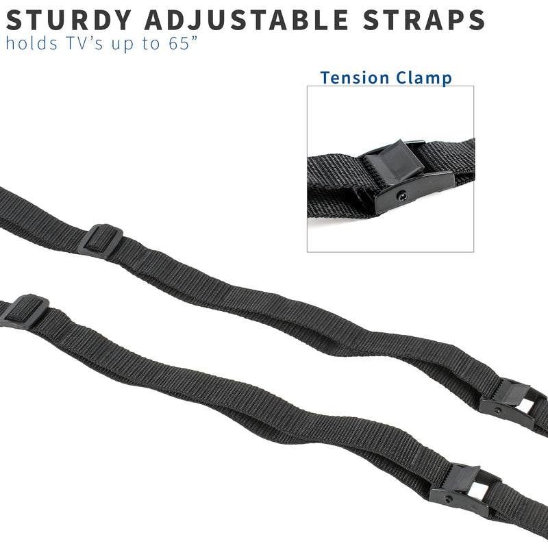 TV Anti-Tip Heavy Duty Dual Cable, Non Tipping Safety Strap Kit for Flat Screen and Furniture Mounting STAND-SK02