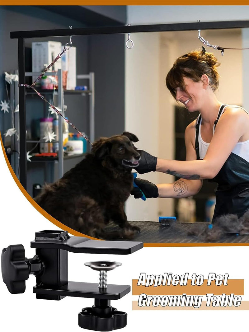 Kalolary Grooming Table Clamps - Adjustable Replacement Aid to Attach Grooming Arms