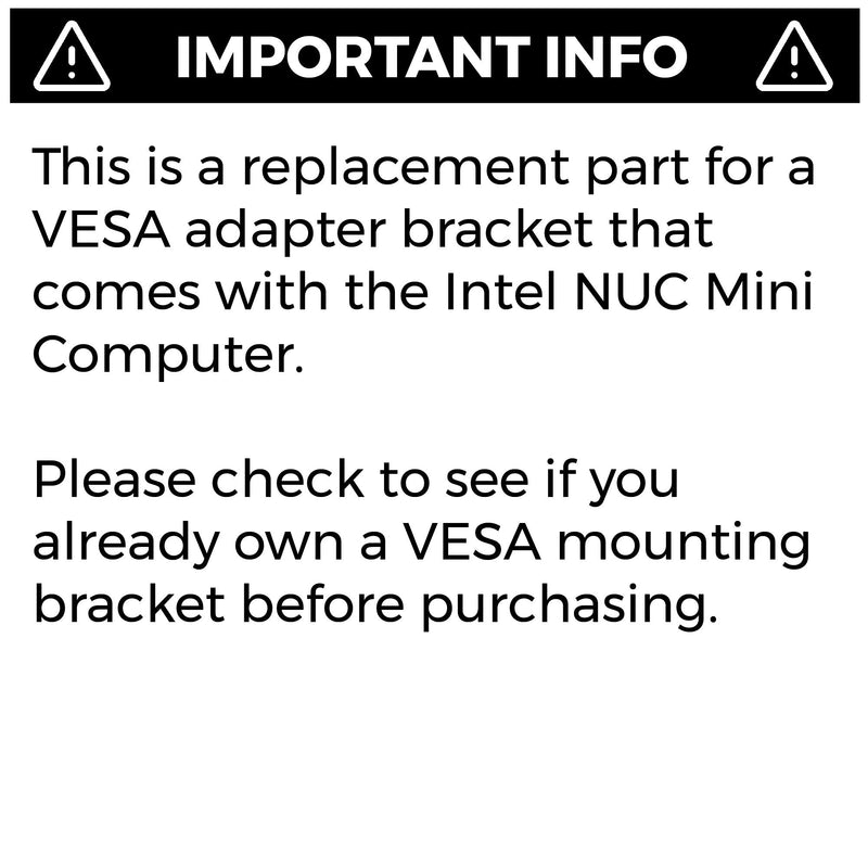 HumanCentric VESA Mounting Kit Compatible with Intel NUC | VESA Adapter Bracket to Attach NUC Mini PC Computer to The Back of a Monitor