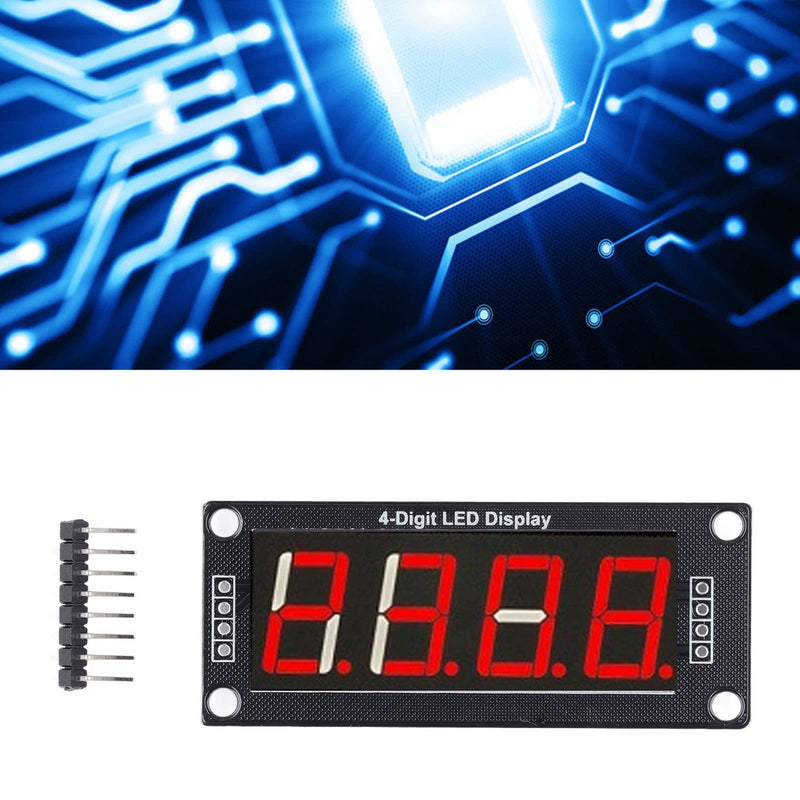 LED Segment Digital Display Module 0.56 Inch 4 Digit 7 Segment PCB Clock Module LED Display Tube Red Pack of 4