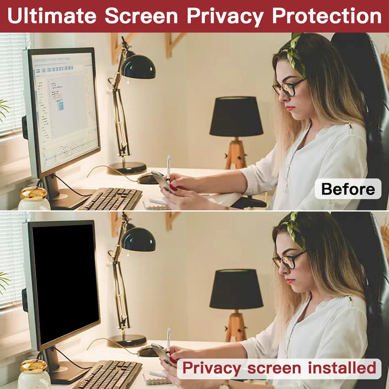 2 Pack 24 Inch 16:10 Privacy Screen for Computer Monitor, Eye Protection Anti Glare Computer Screen Cover, Removable Anti-Scratch Computer Screen Privacy Shield for 24'' Widescreen Monitor 24 Inch (16:10)