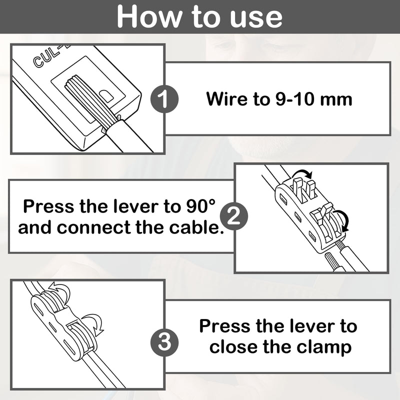Huybaa Plug connector 2 pin, SPL-2 lustre terminal, 16 pieces connector, lustre terminals pluggable, can be freely combined.
