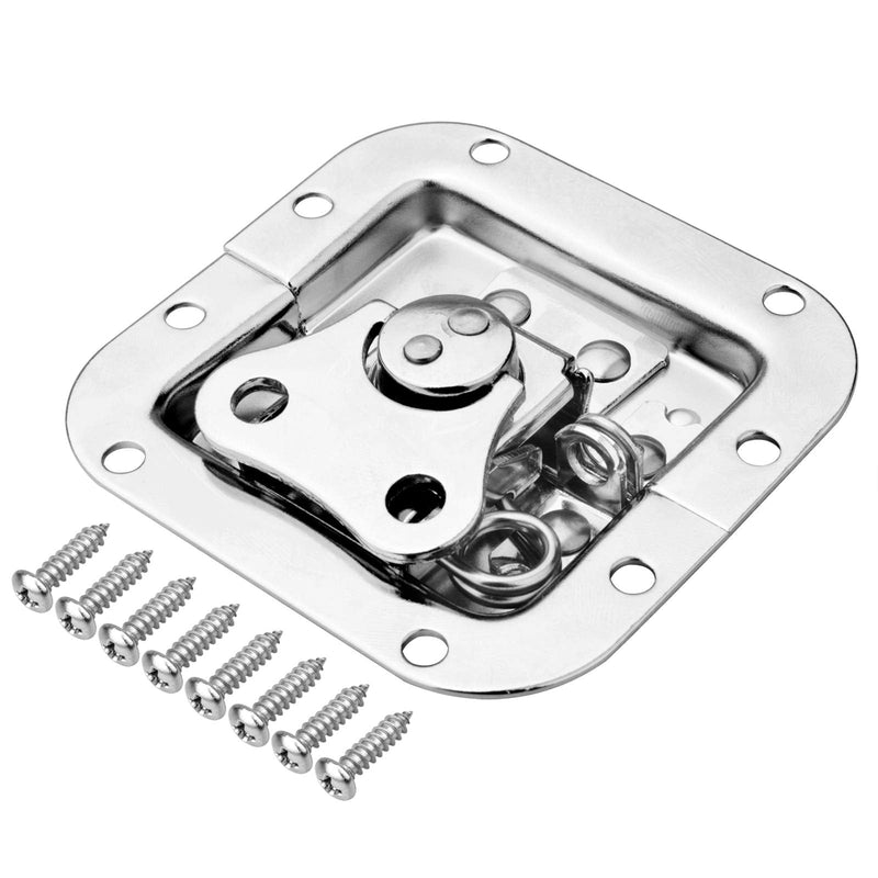 8 Pack Road Flight Case Spring Loaded Recessed, Small Butterfly Twist Latch with Padlockable Feature,125 Degree Openable for Flight Case, PA DJ Rack/Road Case