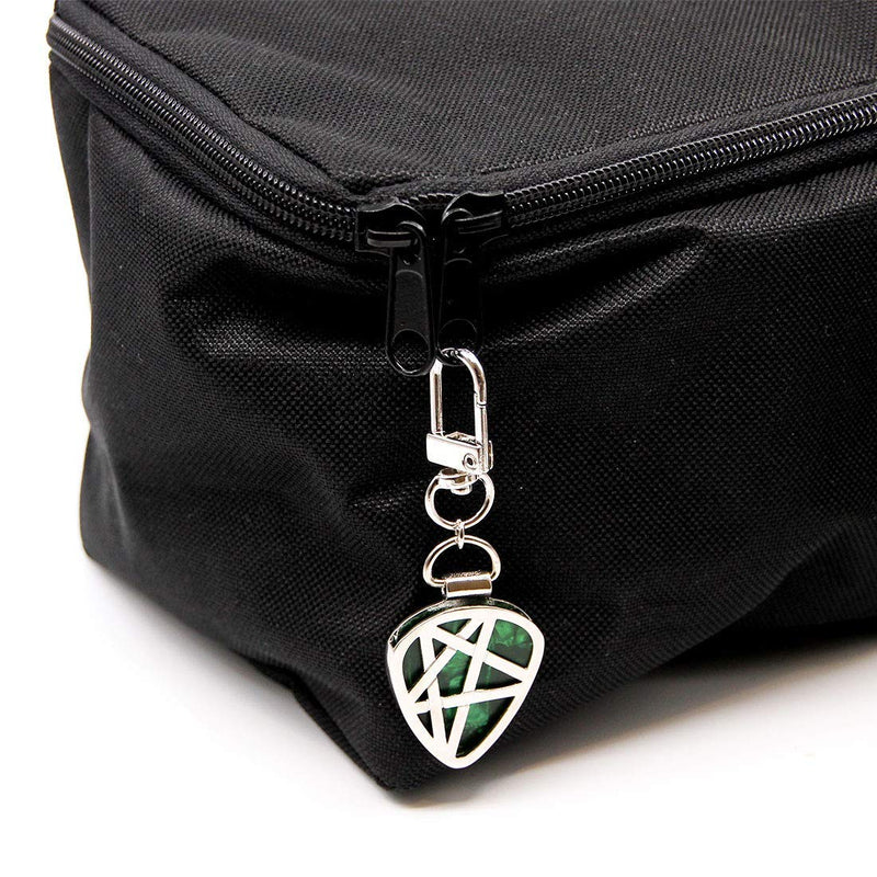Star Shaped Guitar Pick Holder Keychain for Guitarists (Silver) Silver