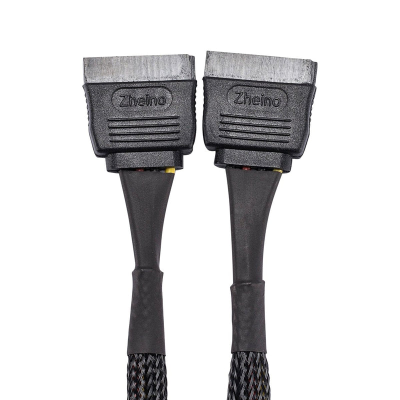 SATA Power Splitter Cable (2 Pack) SSD Power Cable HDD Power Cable Hard Drive Power Cable 6-Inch/15cm SATA 15 Pin Male to 2xSATA 15 Pin Female Power Y-Splitter Extension Cable