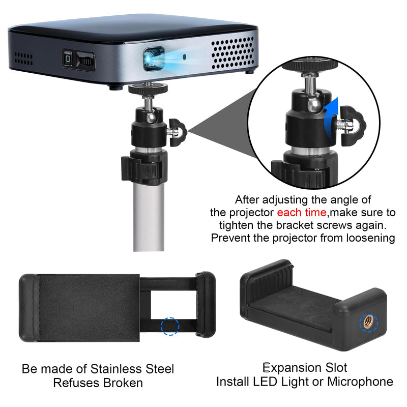 YIFMEIG Overhead Tripod for Mini Projector - Phone Holder,Camera Stand,Webcam,Stronger Support with Clip for Cookie Decorating,eaching Online Live Streaming and Showing 360° Rotation