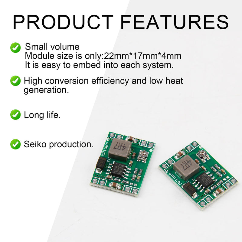 Pack of 6 Step Down Buck Converter, Adjustable Voltage Regulator from 4.5-28 V to 0.8-20 V, Step Down Converter, DC-DC 3A Power Downward Adjustable Module Buck Converter 24 V to 12 V 9 V 5 V