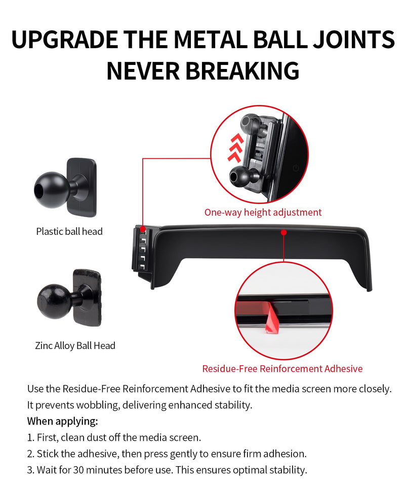 Car Phone Holder for Volkswagen Atlas/Cross Sport 2024-2026,12"Screen Mount | VW Magsafe Accessories Magnetic Cell Phone Mount Clip Compatible with iPhone, 3D fit Stable Dashboard Navigation Bracket