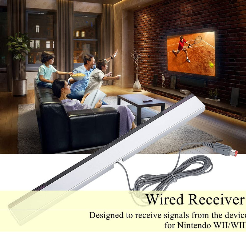 Wii Sensor Bar Original Wii Sensor,IR Signal Ray Sensor Bar Wired Receiver with a Stand,for Nintendo WII/WIIU