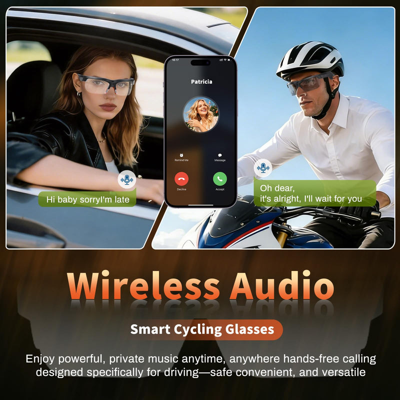 AI Smart Glasses - 2026 Upgrade with 20MP Camera, AI Voice Assistant & Real-World Recognition, EIS Anti-Bluetooth Audio Sunglasses, Sports Camera Glasses for Men and Women (Photochromic Lens) Photochromic