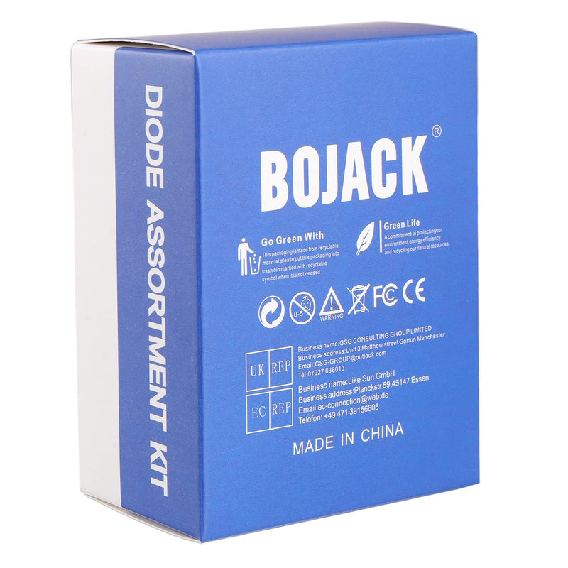 BOJACK 14 Value 240 Pieces Diode Assortment Kit Contains Rectifier/Quick Recovery/Schottky/Switching Diodes IN4001 4004 4007 5404 5406 5408 RL207 FR107 207 UF4007 IN5817 5819 5822 4148