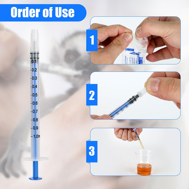 [AUSTRALIA] - Pack of 24 1 ml Syringes Colostrum Syringe Without Needle Dosing Syringe with Cap for Measuring Liquids for Labs, Colostrum Syringe for Watering Plants, White 24 Stück 