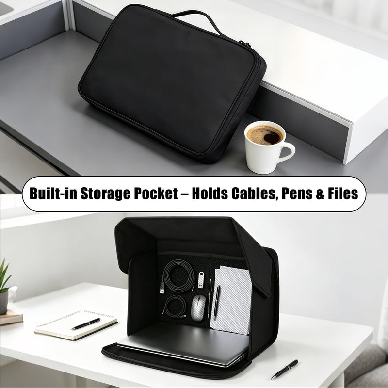 Laptop Sun Visor & Privacy Screen for 16" Laptop, Briefcase | Anti-glare, privacy screen, portable – perfect for outdoor work, travel, and protecting 16" laptop displays.