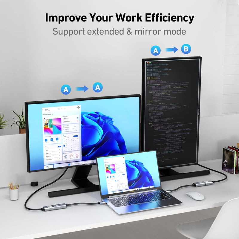 [AUSTRALIA] - BENFEI USB Type-C to HDMI Adapter [Thunderbolt 3/4 Compatible] with iPhone 15 Pro/Max, MacBook Pro/Air 2023, iPad Pro, iMac, S23, XPS 17, Surface Book 3 and More 1 Gray 