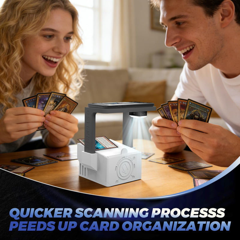 [AUSTRALIA] - Card Scanner Pro Max–Card Scanner Stand for MTG & TCG, Scan Sleeved & Unsleeved Trading Cards, Phone Holder with Rechargeable Magnetic Fill Light, 3 Modes 6 Levels, MTG Card Scanner Stand for ManaBox 