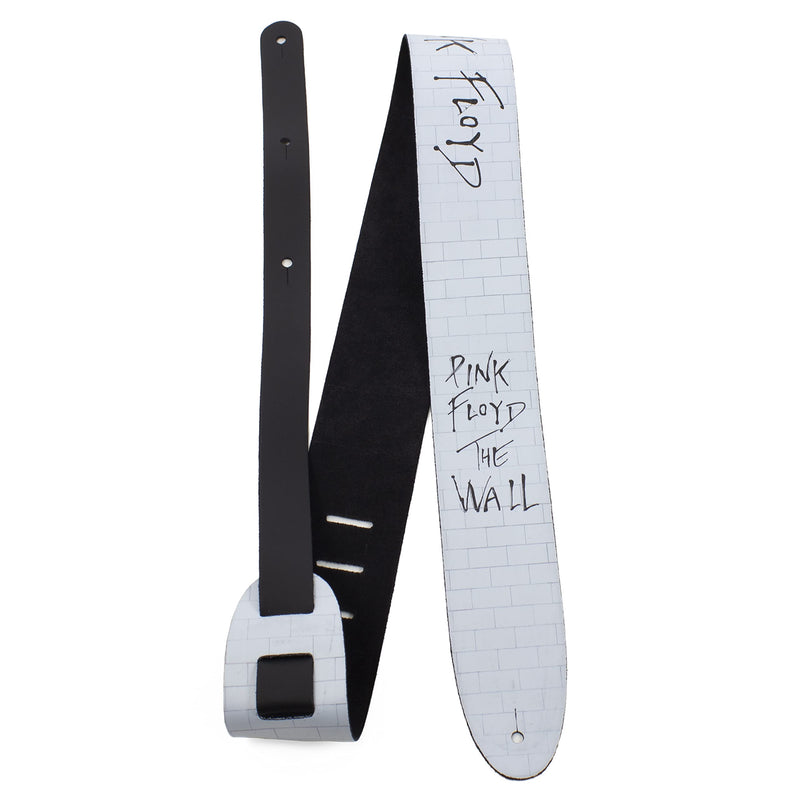 Perri's Leathers Ltd. - Guitar Strap - Direct To Leather - Official Licensing PINK FLOYD - Adjustable - For Acoustic/Bass/Electric Guitars - Made in Canada (DTL25PF-11004) 56" White