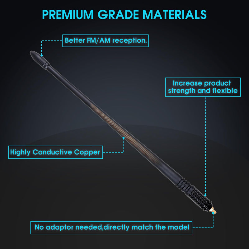 [AUSTRALIA] - sukemichi 13 Inch Antenna for 1997-2006 Jeep Wrangler TJ, Highly Canductive Copper Internal Core, Perfect Replacement fit for Jeep TJ For Jeep Wrangler TJ 