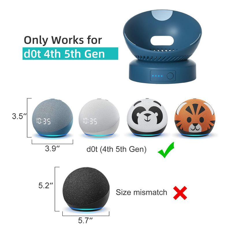 Battery Base for D0/t 4th & 5th Generation Portable D0/t 5TH Gen and Google Nest WiFi Battery Base Stand, Not Including The Speaker (blue) blue