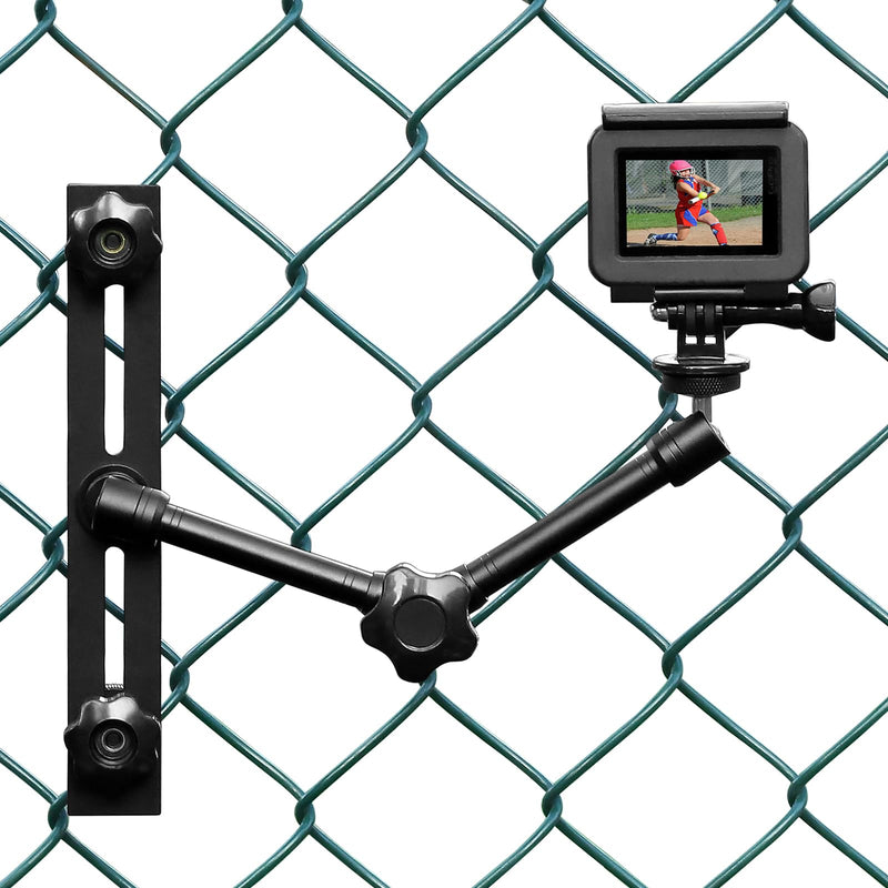 [AUSTRALIA] - Camera Fence Mount for Mevo Start/GoPro / Insta360 /AKASO/Digital Action Camera,Fence Holder Game Changer Mounting Kit for Recording Basketball/Football/Softball/Baseball/Tennis Sport Game 