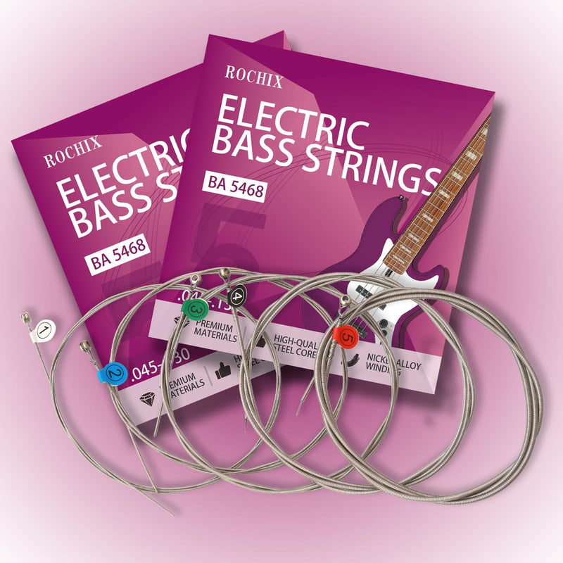 Professional 5-String Electric Bass Guitar Strings - BA 5468 Set | Steel Core with Nickel Alloy Winding | Premium Quality for Pro Players BA 5468 5-strings set