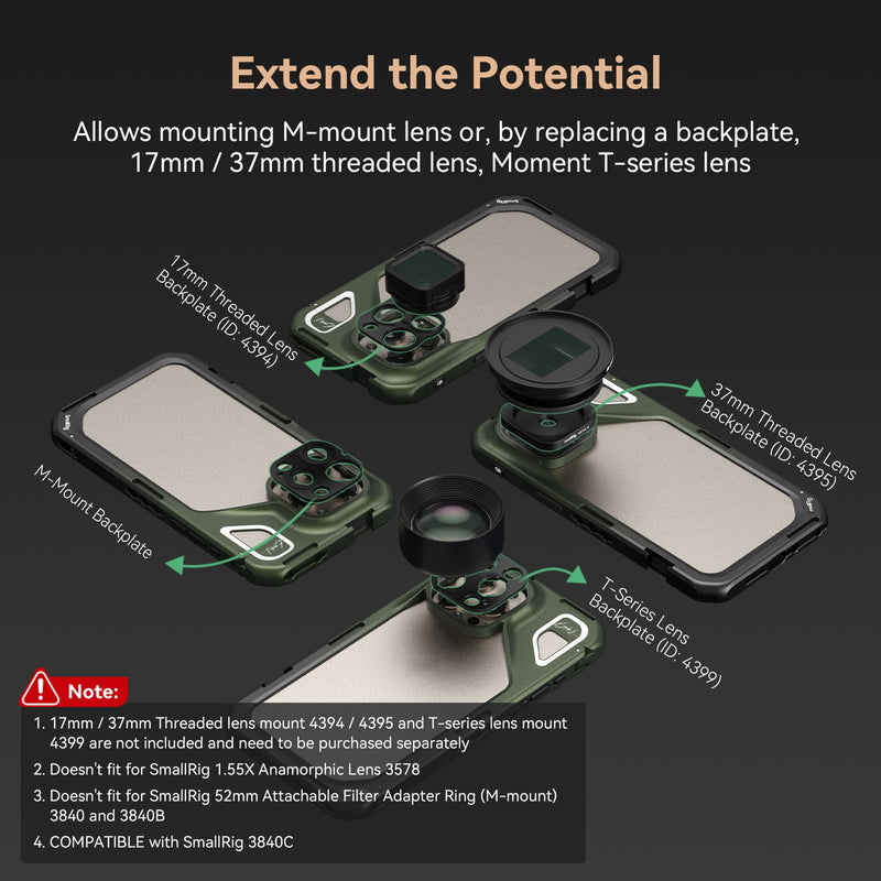 SMALLRIG x Brandon Li Mobile Video Cage for iPhone 15 Pro Max Co-Design Edition, Aluminum Alloy Smartphone Video Cage Case for Videography/Video Recording/YouTube/Live Streaming/Vlog - 4473
