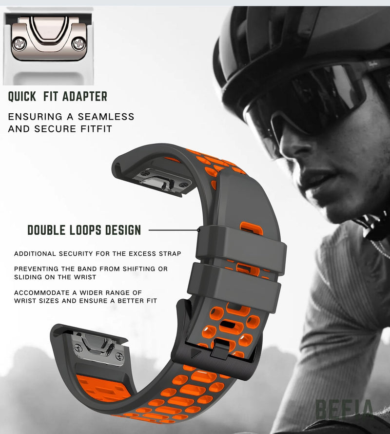 26mm Watch Band for Garmin Fenix 8 51mm 3 5x 6x pro 7x pro sapphire solar, quickfit 26 replacement bands for Garmin enduro 2 3 tactix 7 delta for men 3 Pack