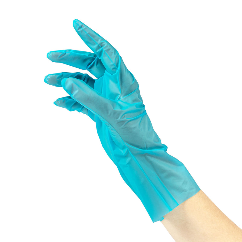 SF TPE Disposable Gloves, Size L, Pack of 200/Box, Disposable Examination Gloves, TPE Gloves, Powder-Free, Latex-Free, Non-Sterile, Latex-Free, Food Gloves L (200 Stück) blue