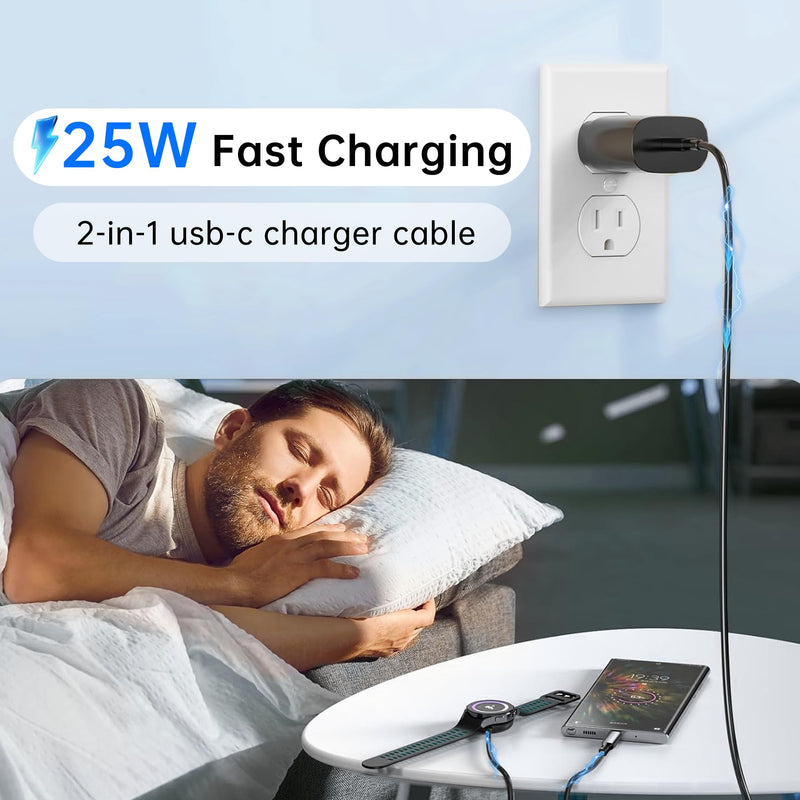 for Samsung Watch Charger Fast Charging Compatible with Galaxy Watch 7/Ultra/6/6 Classic/5 Pro/5/4 /4 classic/3/Active2/1