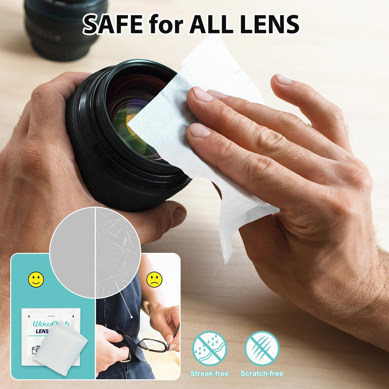 150 Count Lens Wipes for Eyeglasses, Eyeglass Lens Cleaning Wipes Pre-moistened Individually Wrapped Sracth-Free Streak-Free Eye Glasses Cleaner Wipes for Sunglass, Camera Lens, Goggles 150 Count